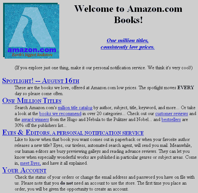 1995: They used to sell books, if you can believe it.